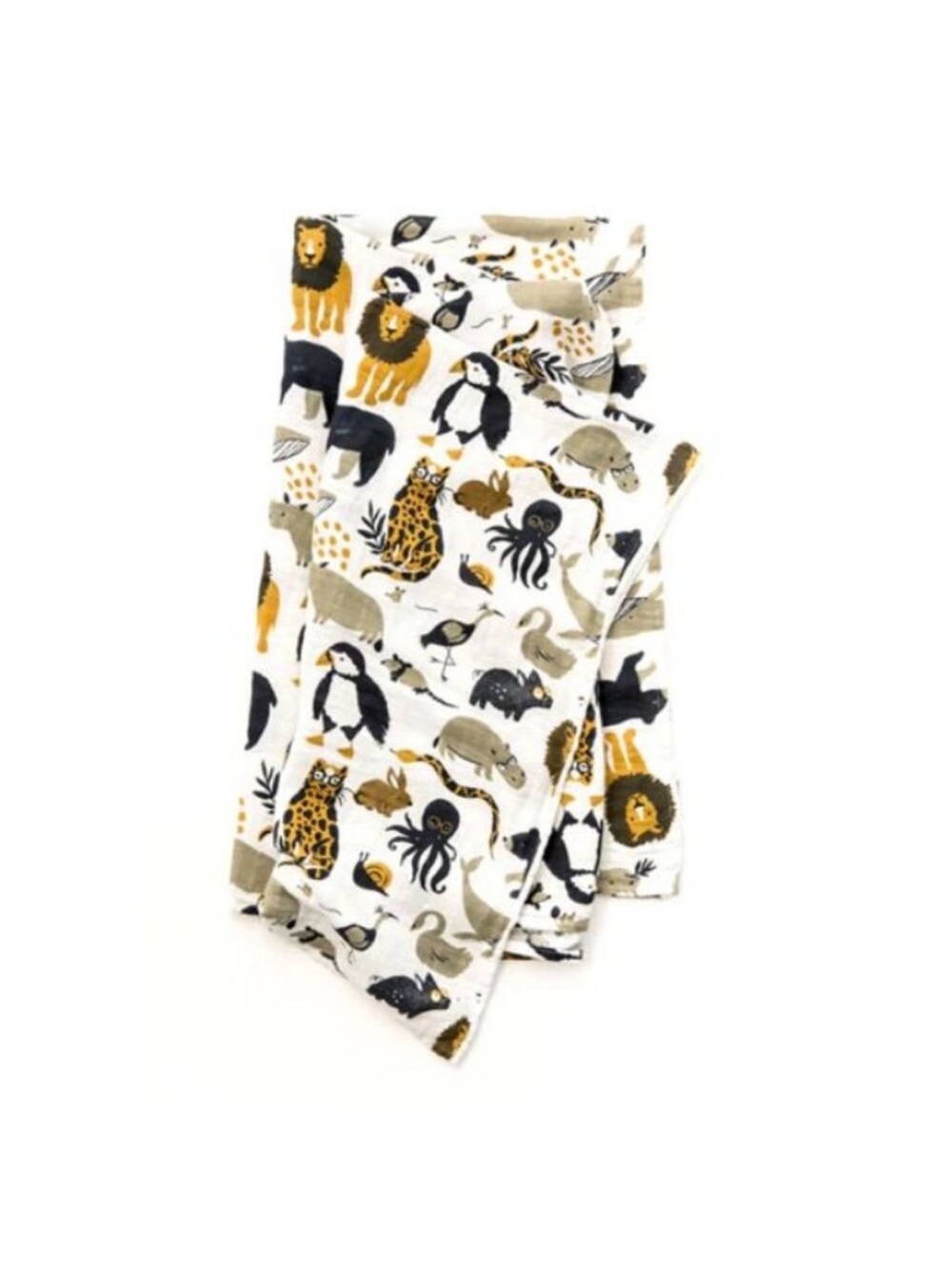 Clementine Kids Muslin Cotton Zoology Animal Print Swaddle